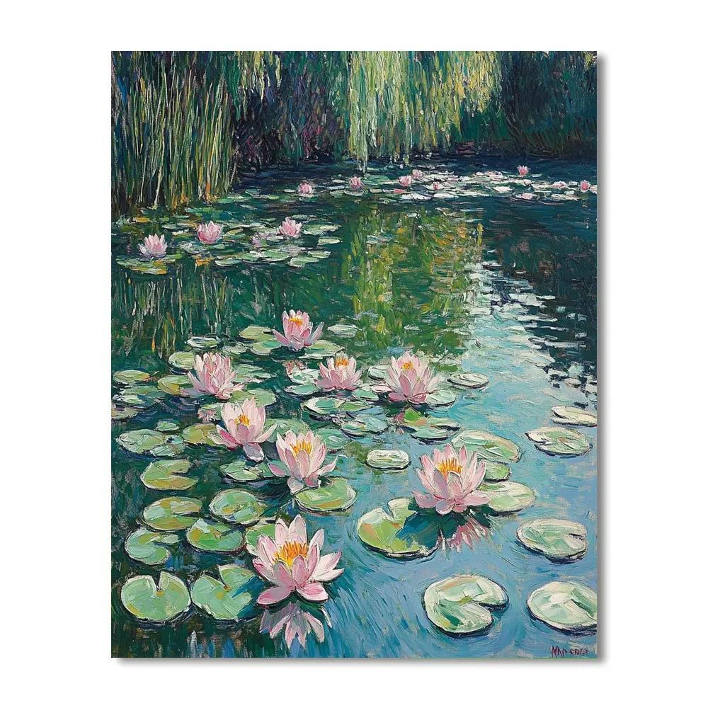 Claude Monet Inspired Water Lily Pond Painting by numbers kit