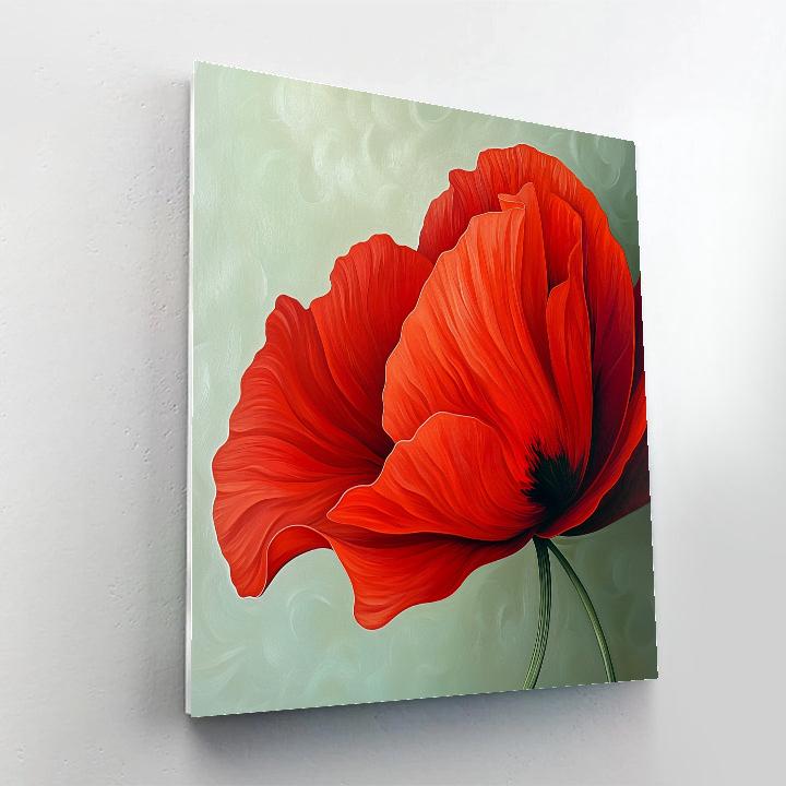 Georgia O’Keeffe Inspired Red Poppy painting number kit
