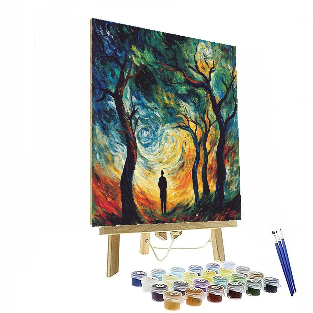 Edvard Munch Inspired Melancholic Forest Paint by numbers kits