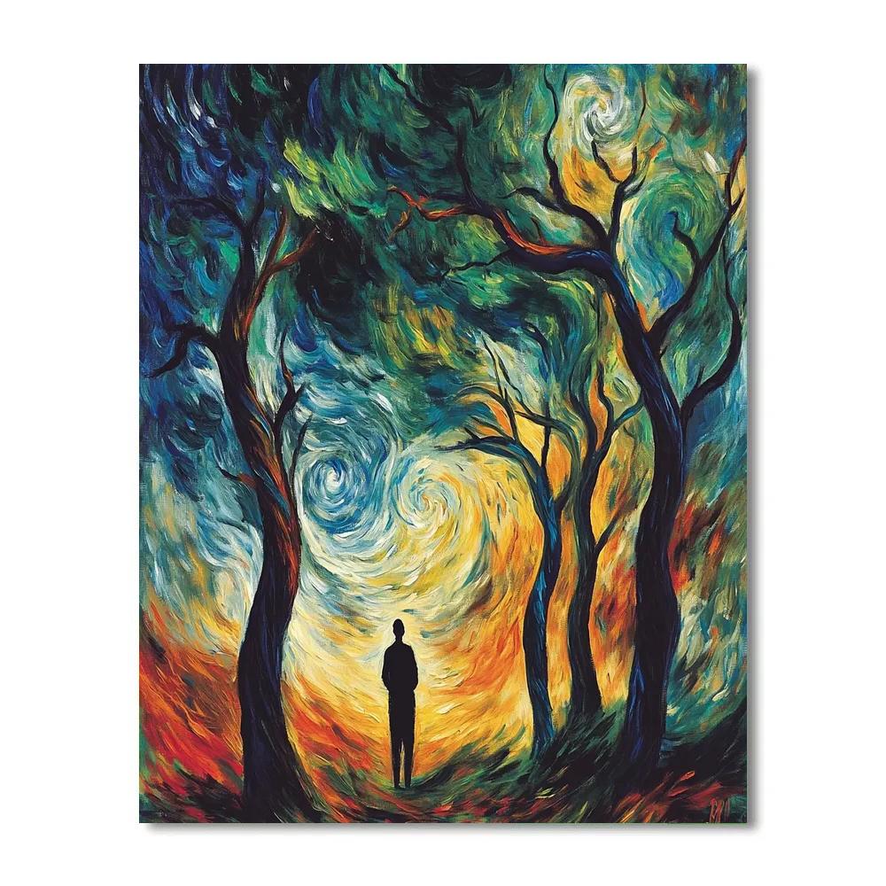 Edvard Munch Inspired Melancholic Forest Paint by numbers kits