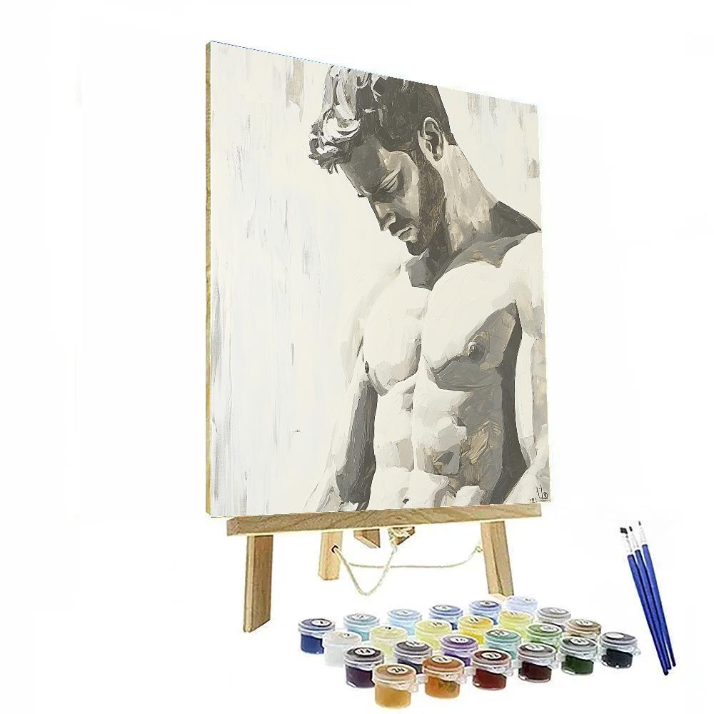 Michelangelo Inspired Classical Sculpture Study Number painting
