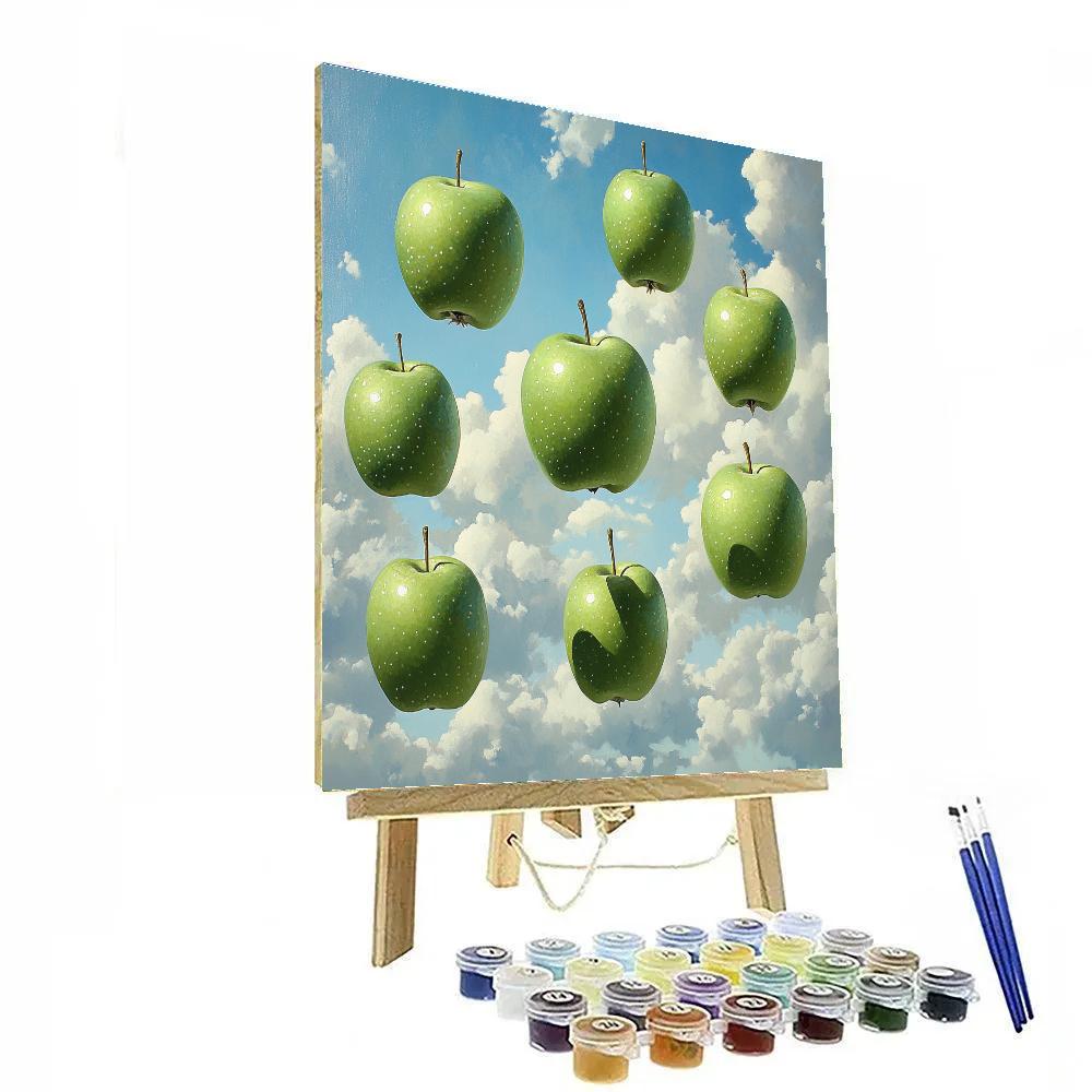 René Magritte Inspired Floating Apples Painting by numbers kit