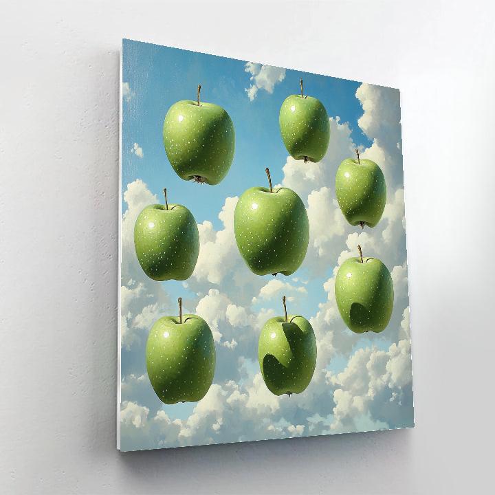 René Magritte Inspired Floating Apples Painting by numbers kit