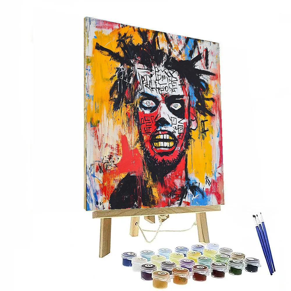 Jean-Michel Basquiat Inspired Street Art Portrait Painting by numbers kit