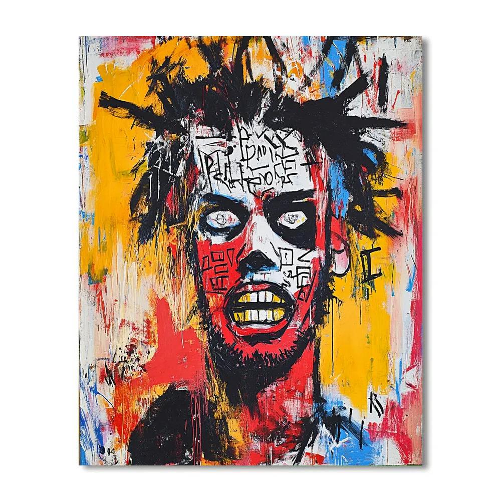Jean-Michel Basquiat Inspired Street Art Portrait Painting by numbers kit