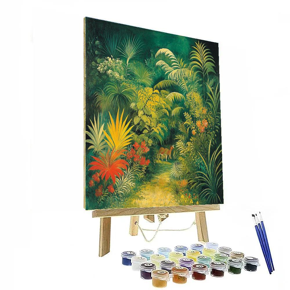 Henri Rousseau Inspired Jungle Fantasy painting number kit