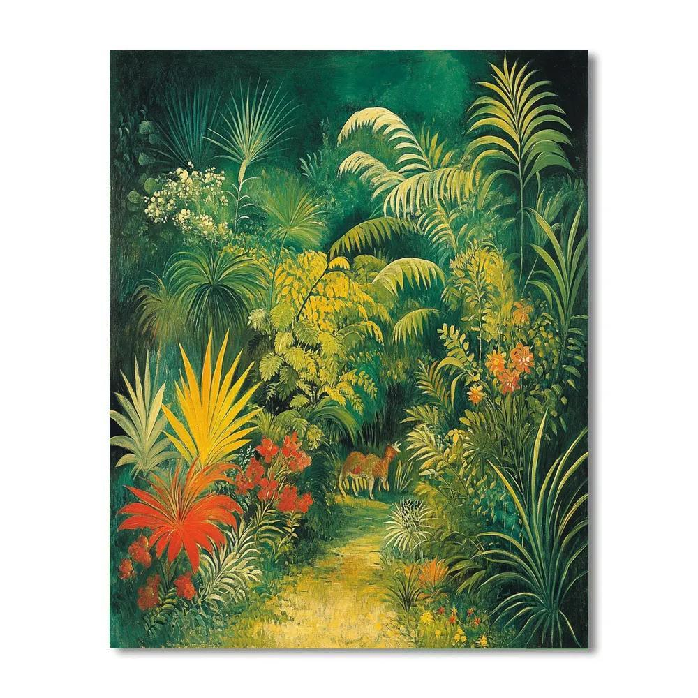 Henri Rousseau Inspired Jungle Fantasy painting number kit