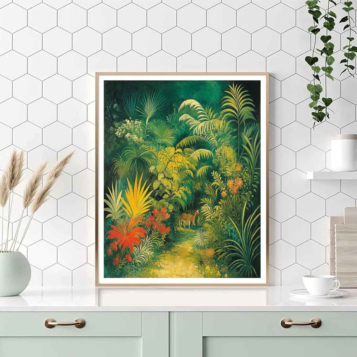 Henri Rousseau Inspired Jungle Fantasy painting number kit