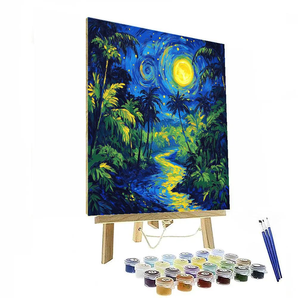 Van Gogh Inspired Starry Jungle Paint by numbers kits