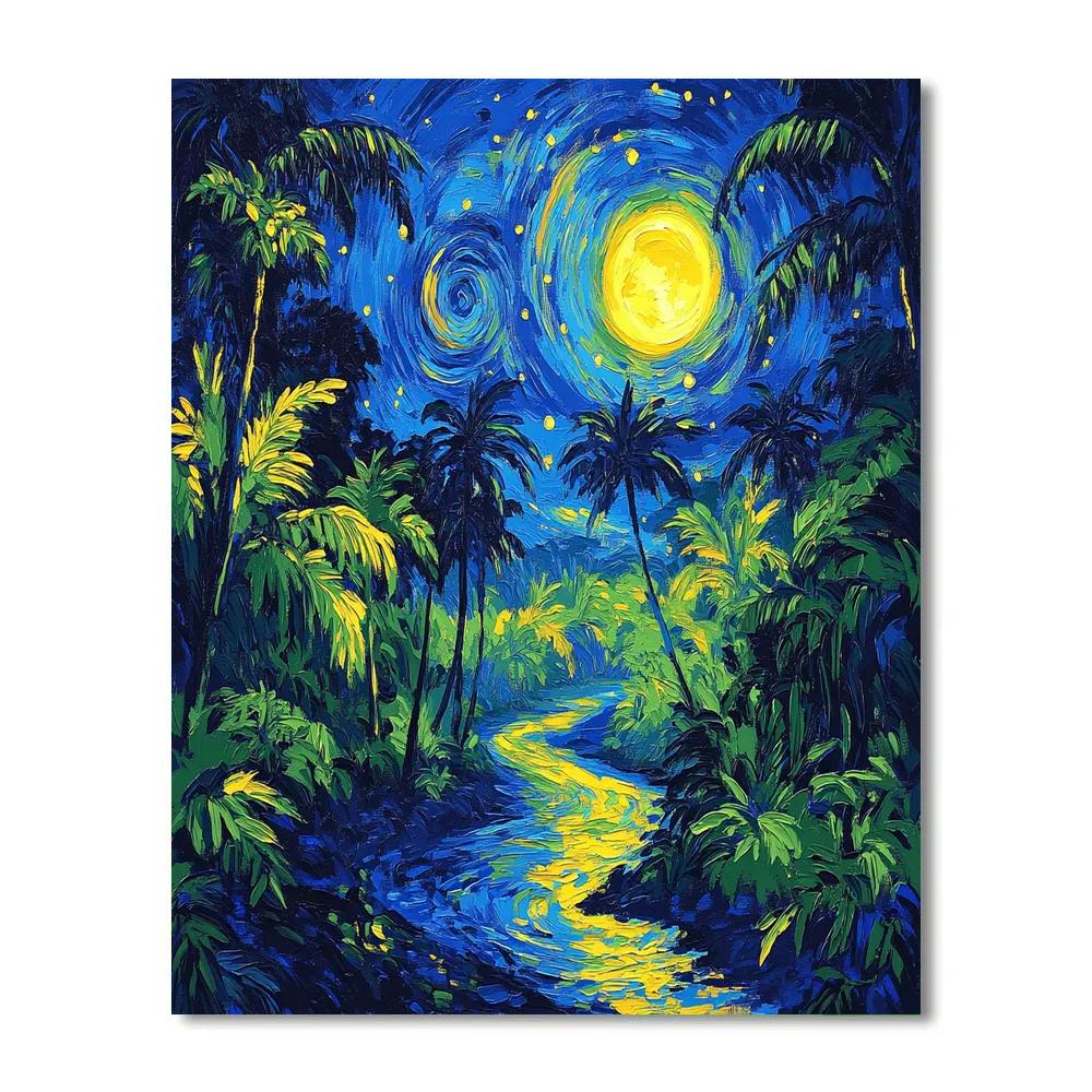 Van Gogh Inspired Starry Jungle Paint by numbers kits