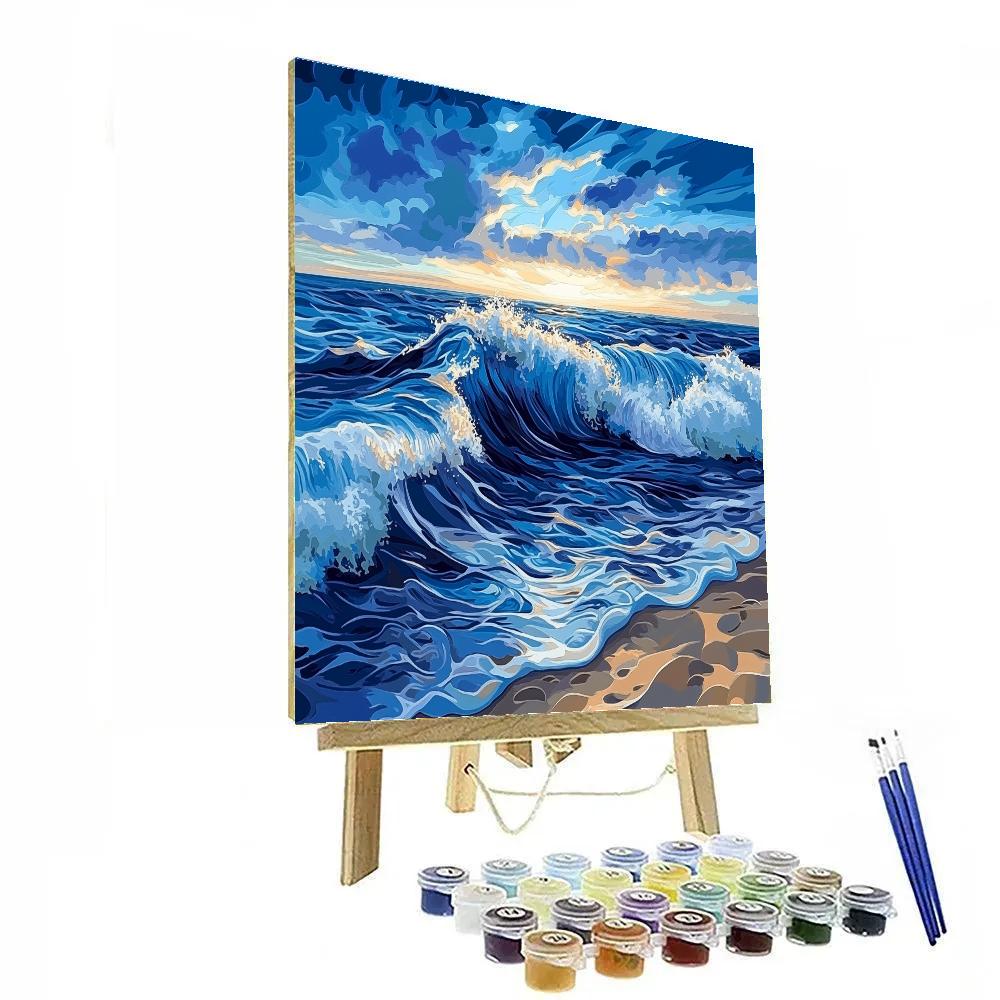 Hokusai Inspired Mystic Waves Painting by numbers kit