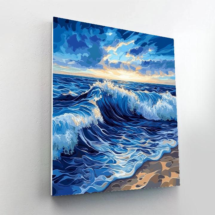 Hokusai Inspired Mystic Waves Painting by numbers kit
