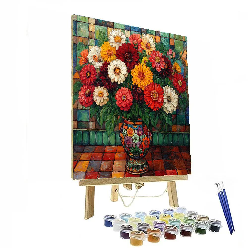 Frida Kahlo Inspired Flower Adoration Painting by numbers kit