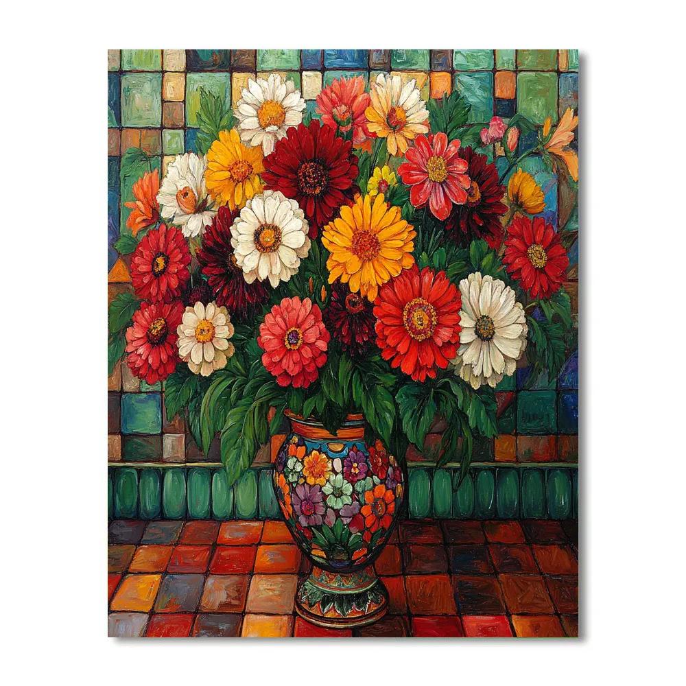 Frida Kahlo Inspired Flower Adoration Painting by numbers kit