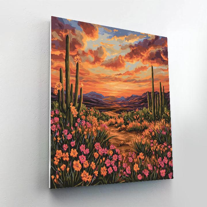 Georgia OKeeffe Inspired Desert Bloom Numbered painting kits