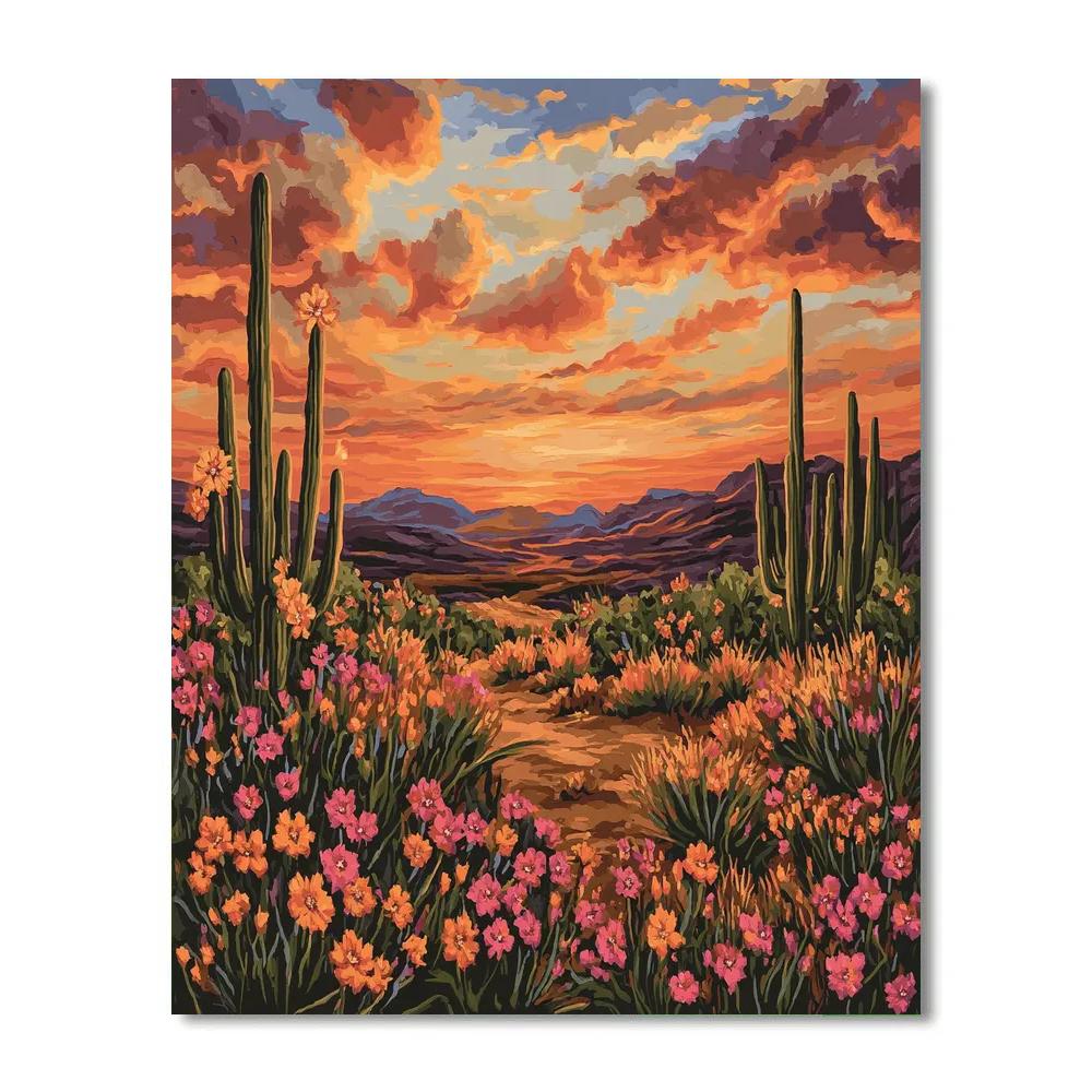 Georgia OKeeffe Inspired Desert Bloom Numbered painting kits