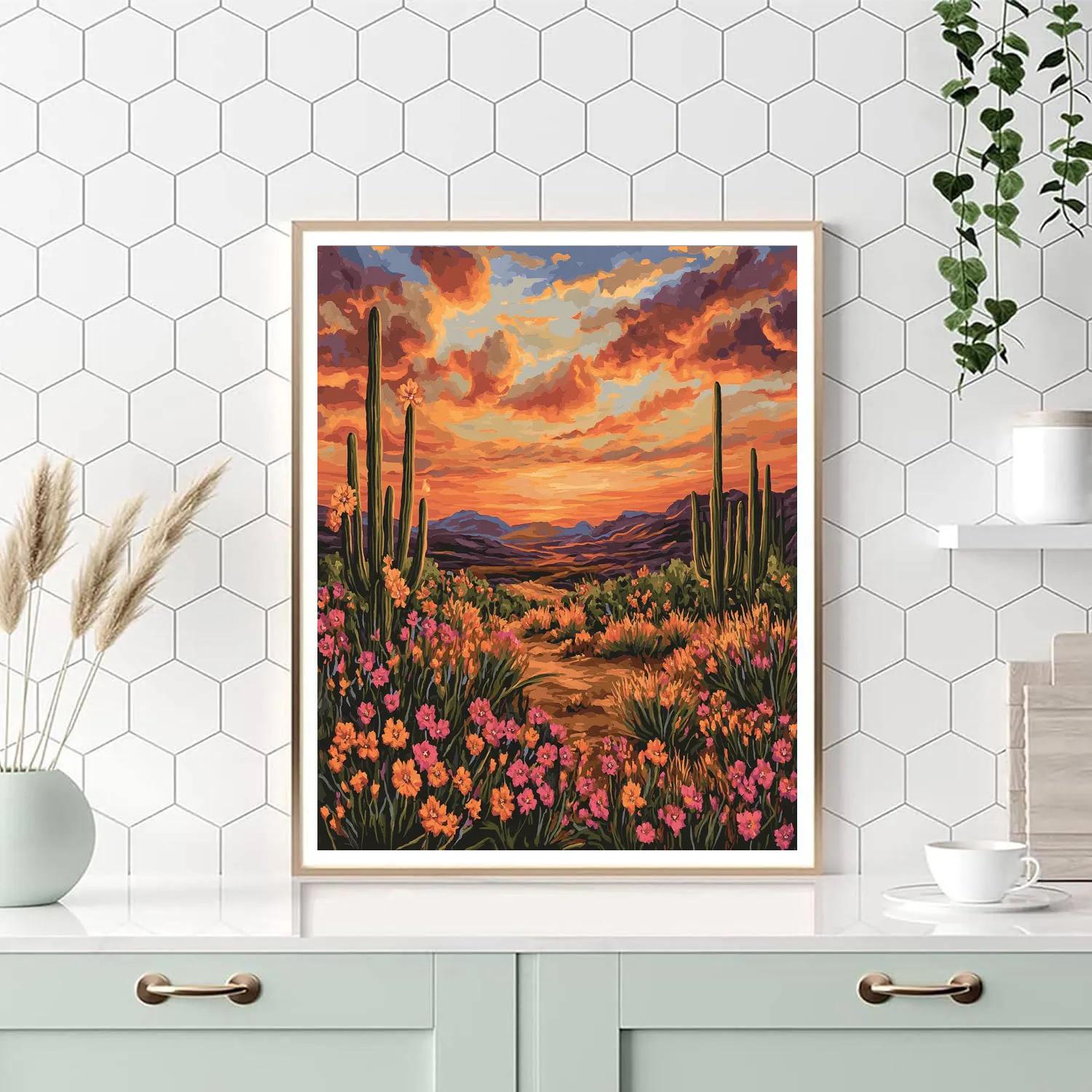 Georgia OKeeffe Inspired Desert Bloom Numbered painting kits