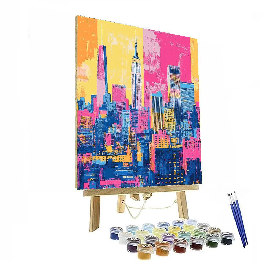 Warhol Inspired Pop Urban Landscape Numbered painting kits