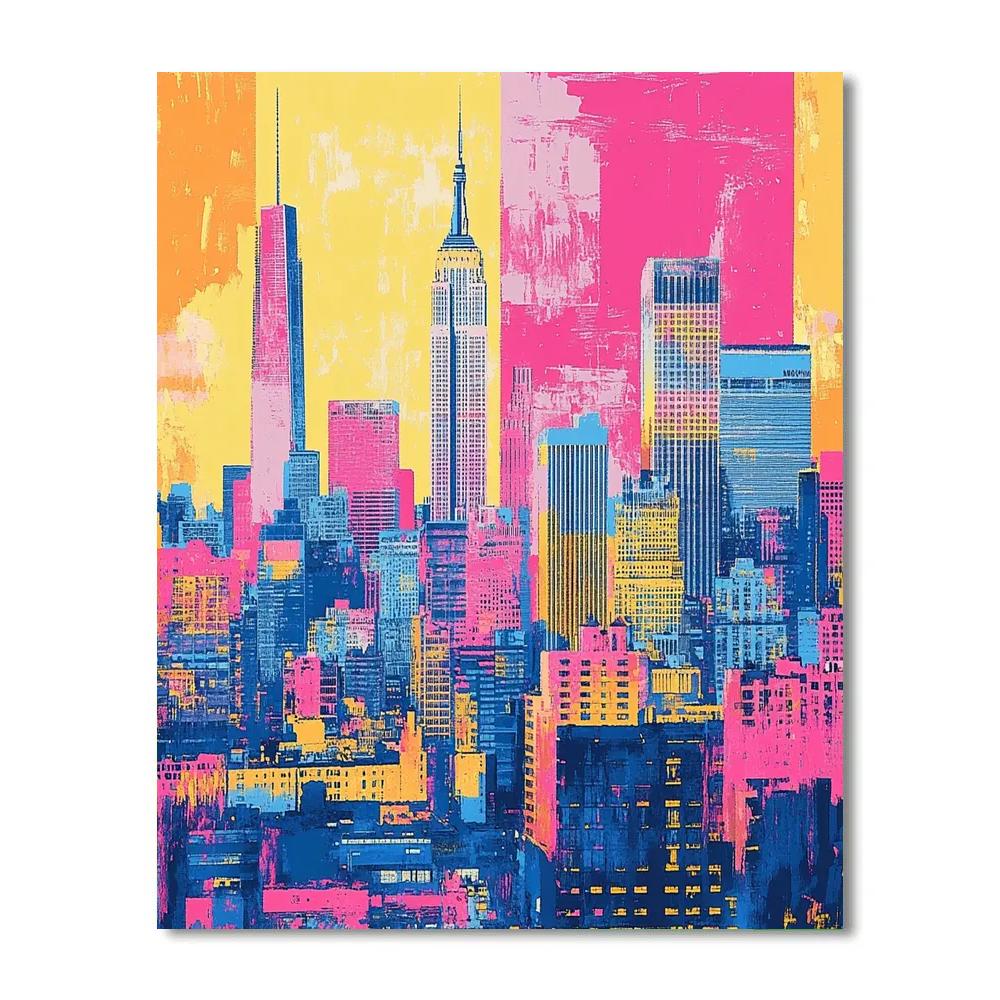 Warhol Inspired Pop Urban Landscape Numbered painting kits