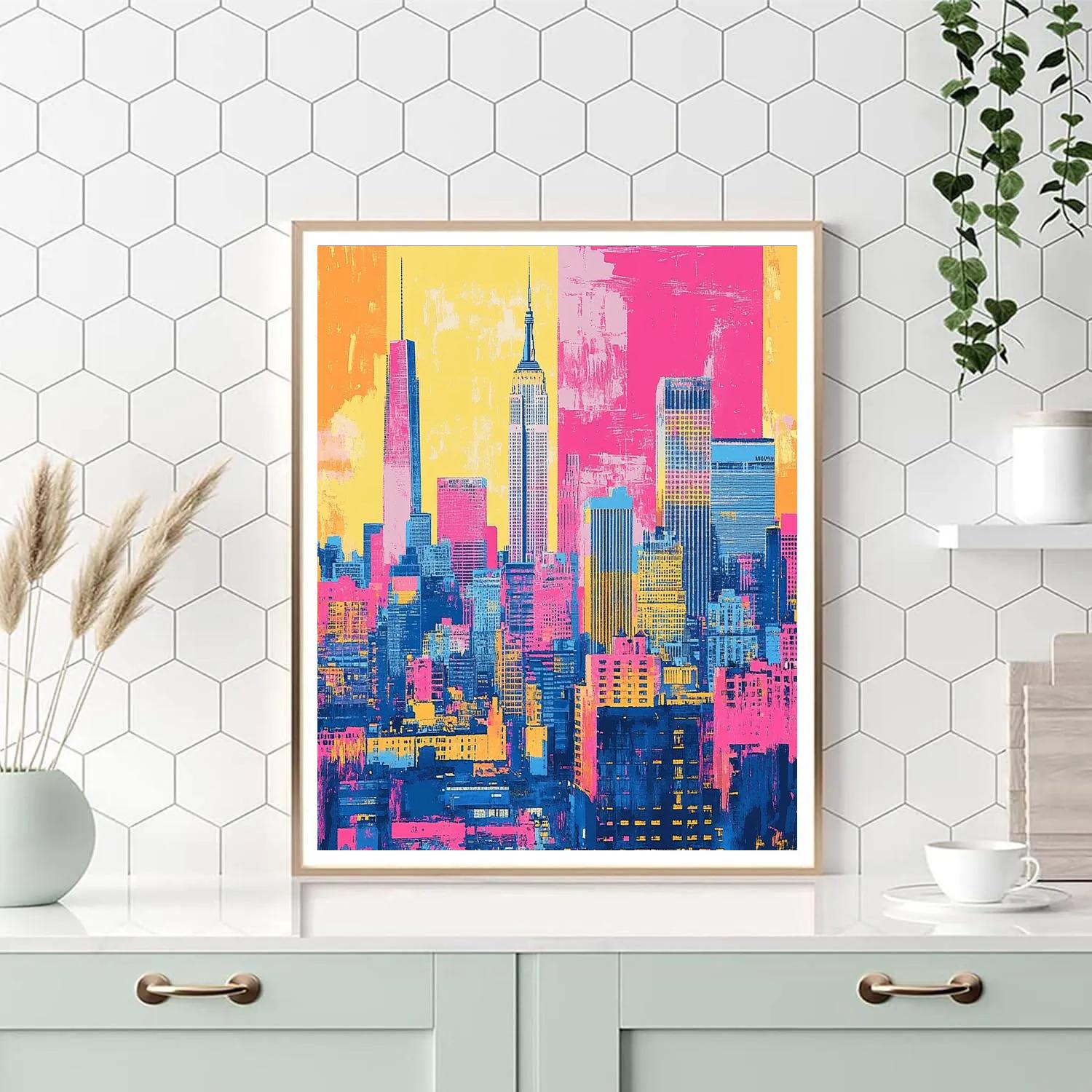 Warhol Inspired Pop Urban Landscape Numbered painting kits