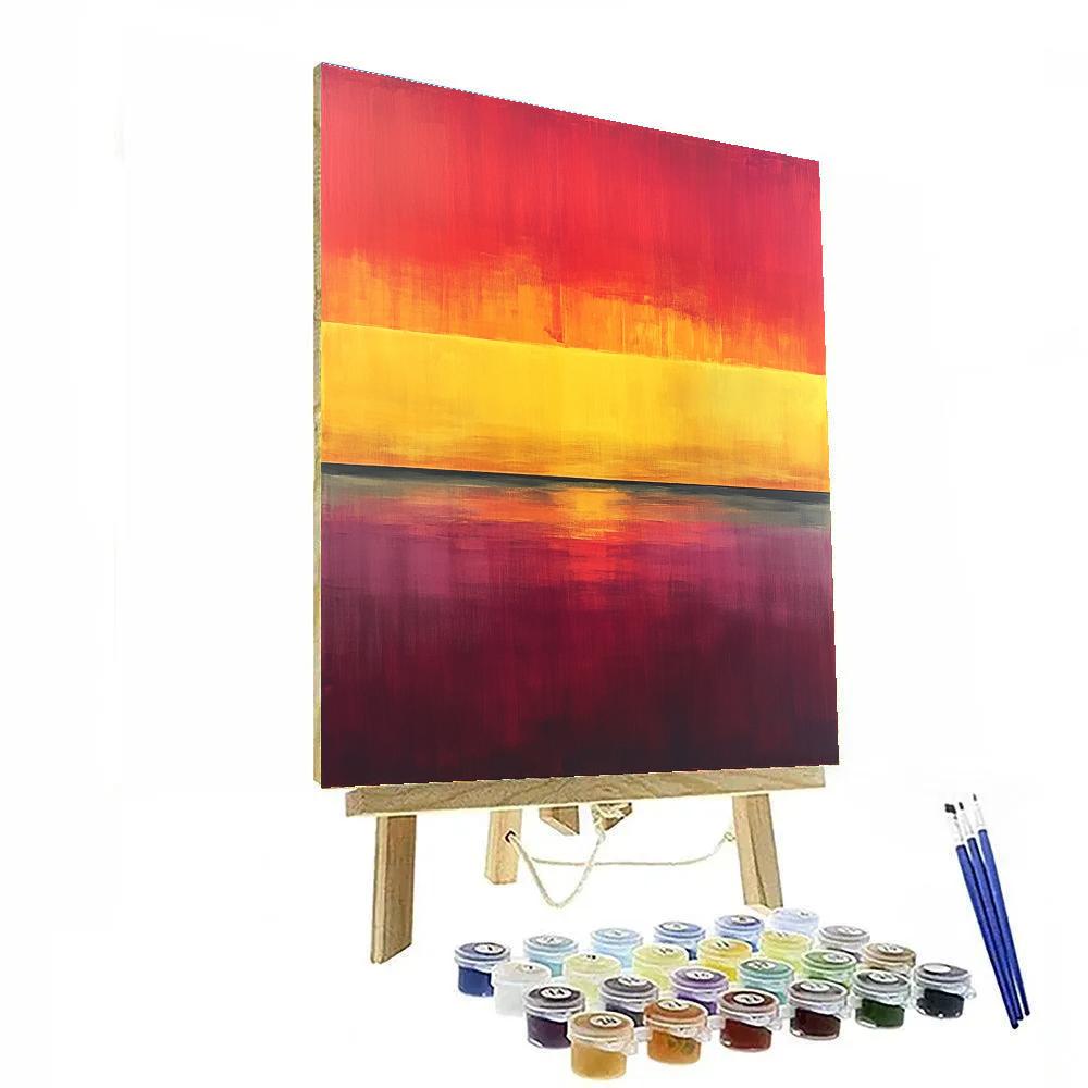 Rothko Inspired Emotional Sunset paint by color