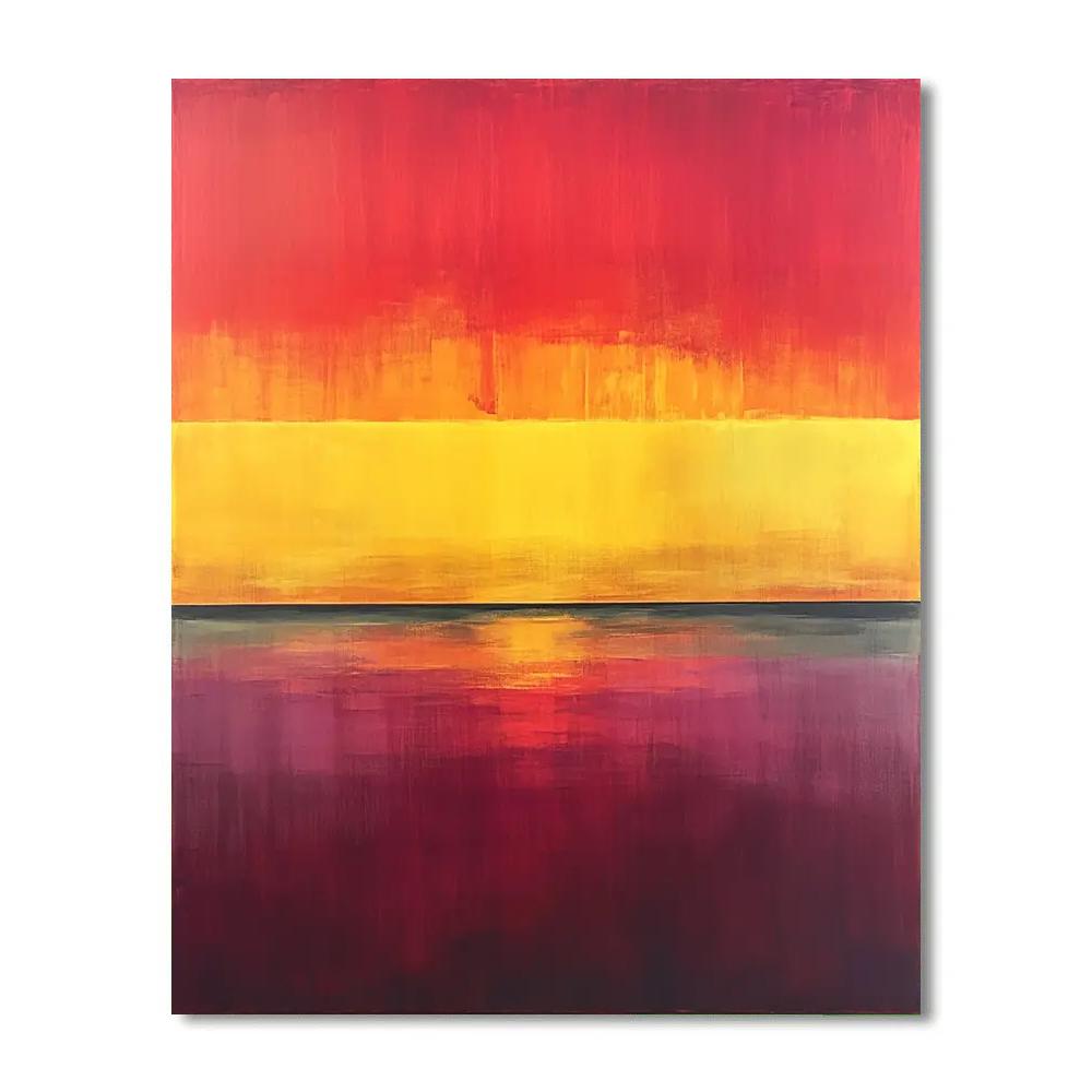 Rothko Inspired Emotional Sunset paint by color