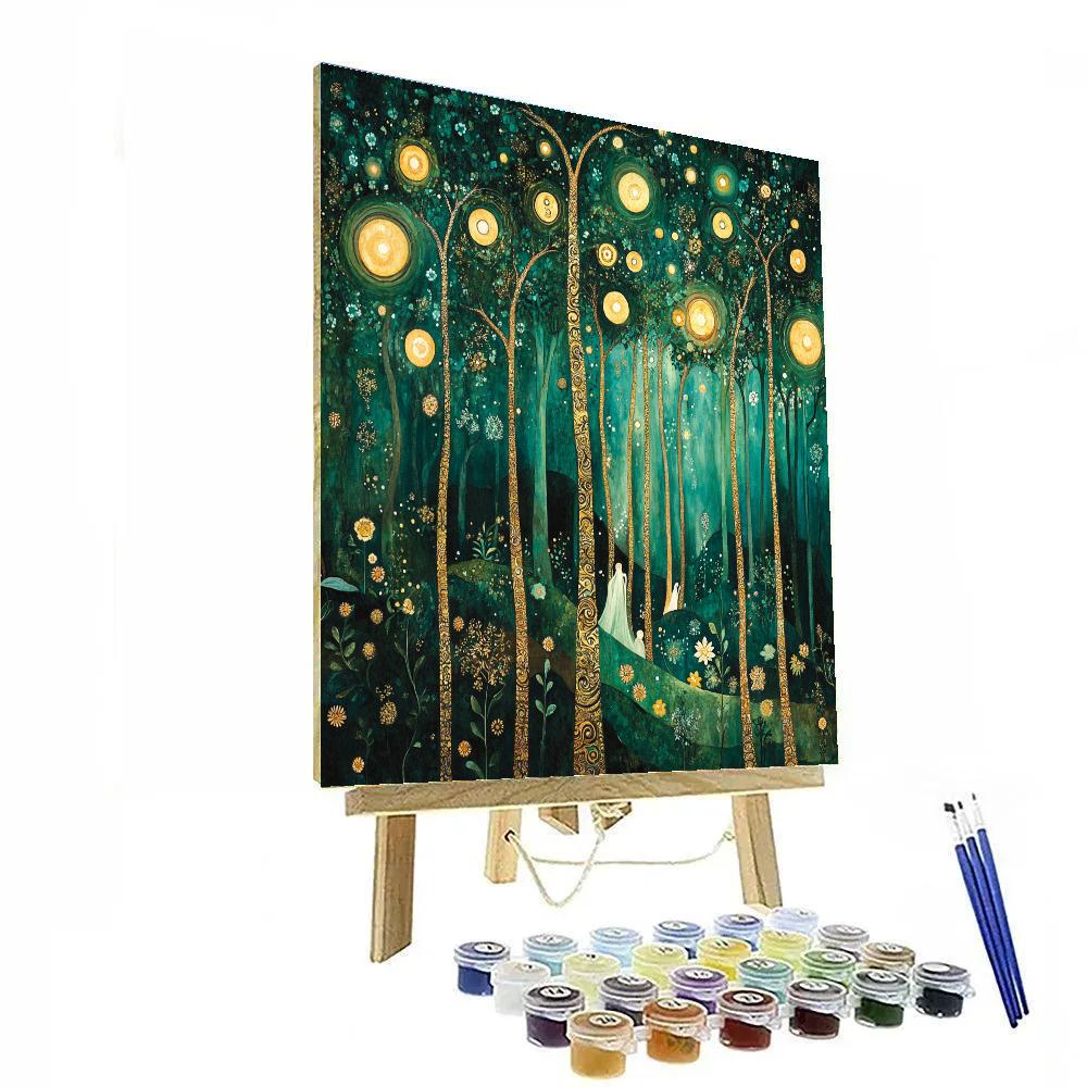 Gustav Klimt Inspired Enchanted Forest Paint by numbers kits