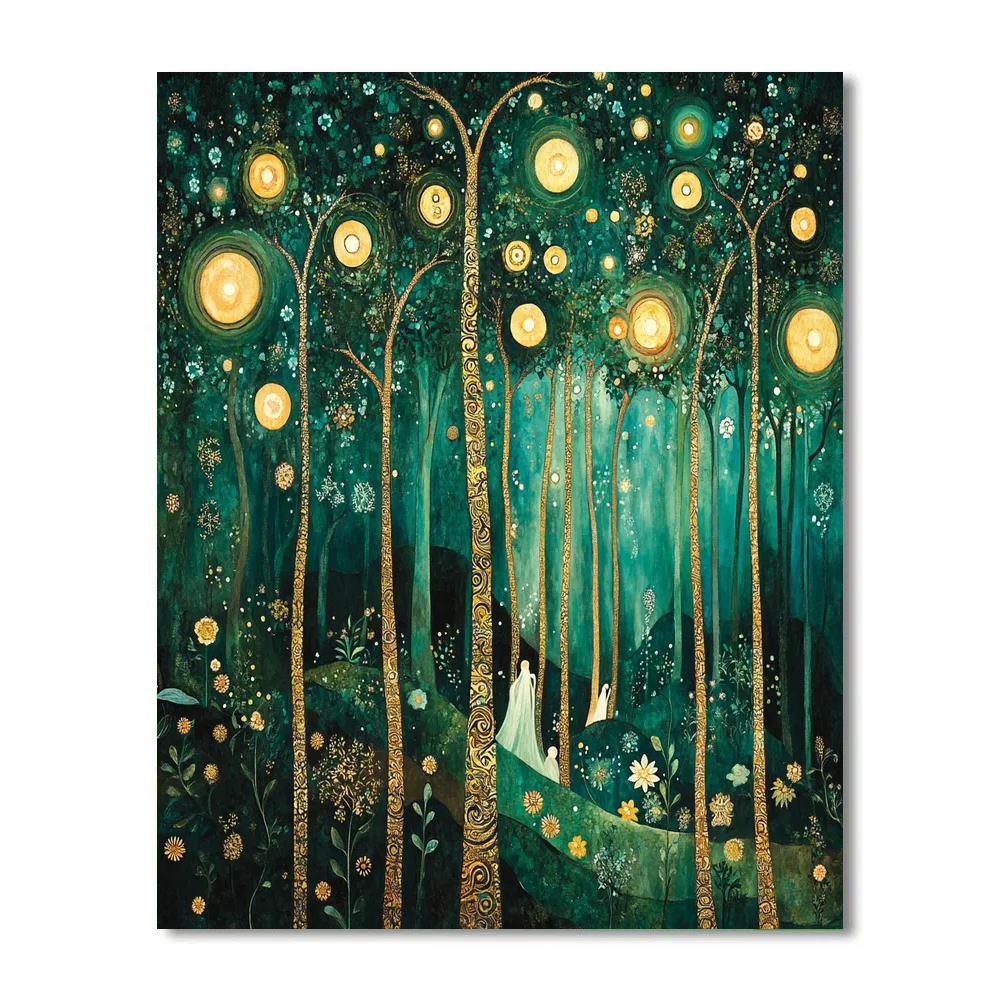 Gustav Klimt Inspired Enchanted Forest Paint by numbers kits