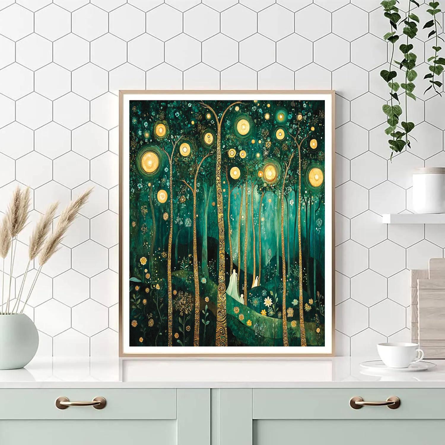Gustav Klimt Inspired Enchanted Forest Paint by numbers kits