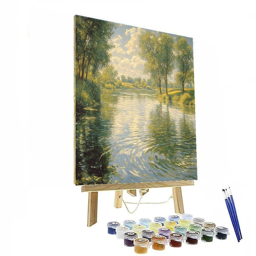 Alfred Sisley Inspired Impressionist River Paint by numbers art