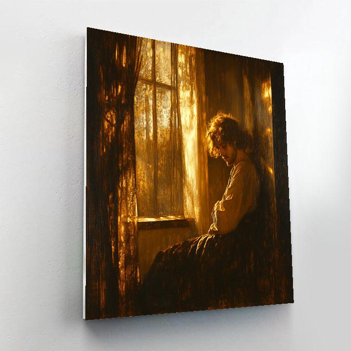 Rembrandt Inspired Dramatic Light DIY paint by numbers