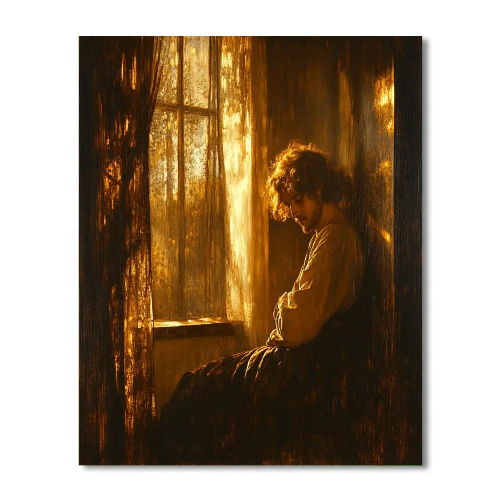 Rembrandt Inspired Dramatic Light DIY paint by numbers