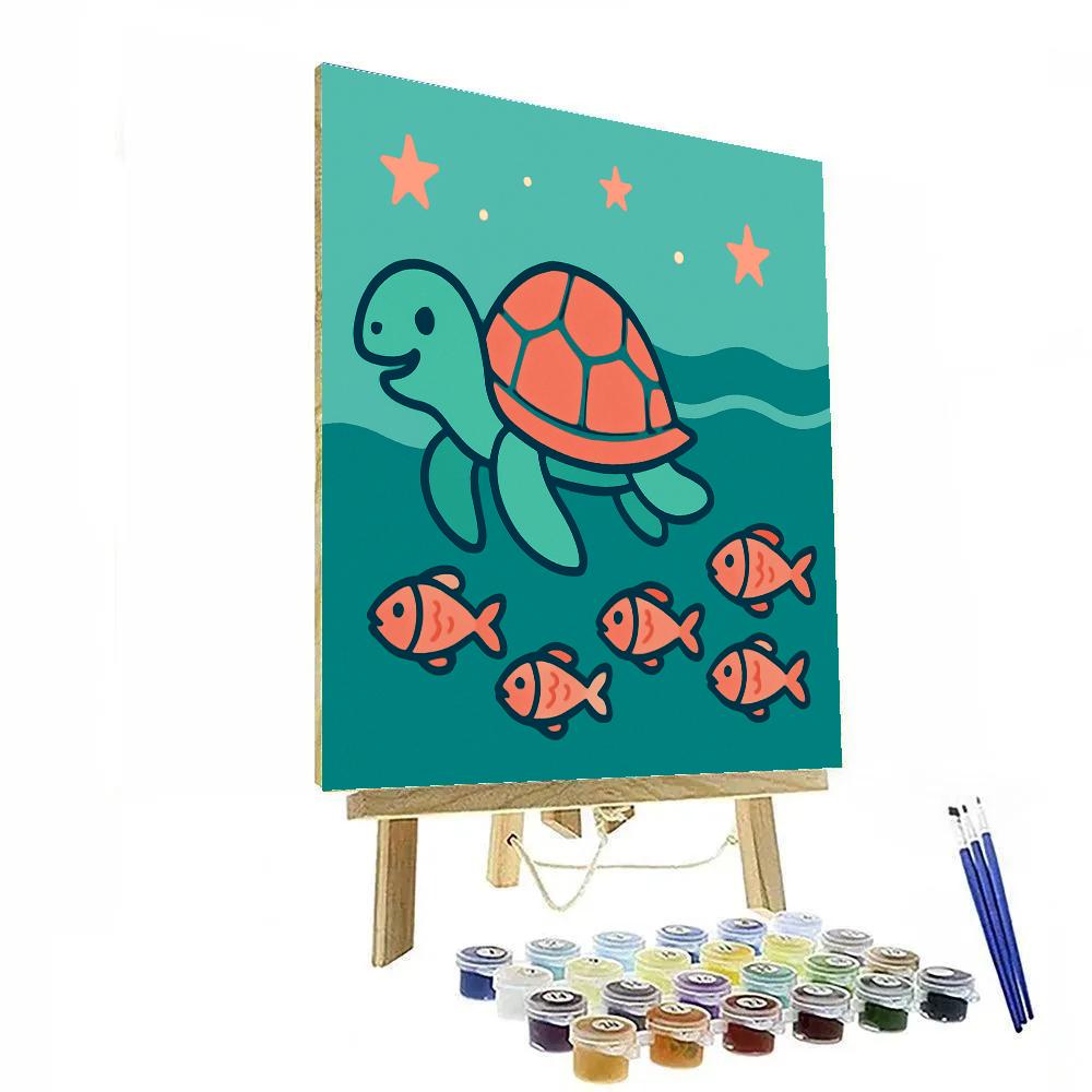 Starry Sea Turtle Parade Paint by numbers kits
