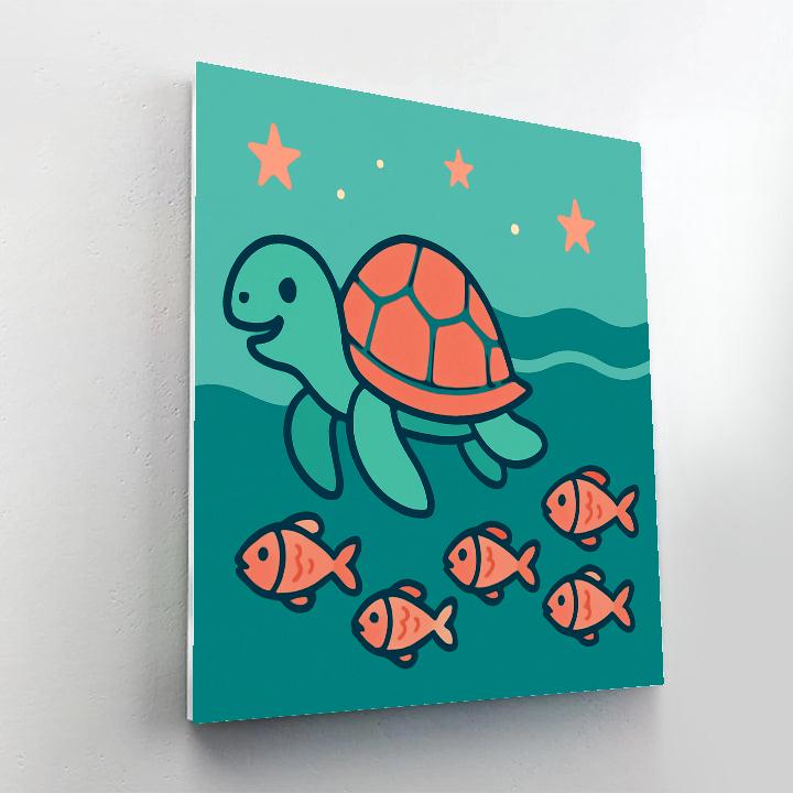 Starry Sea Turtle Parade Paint by numbers kits