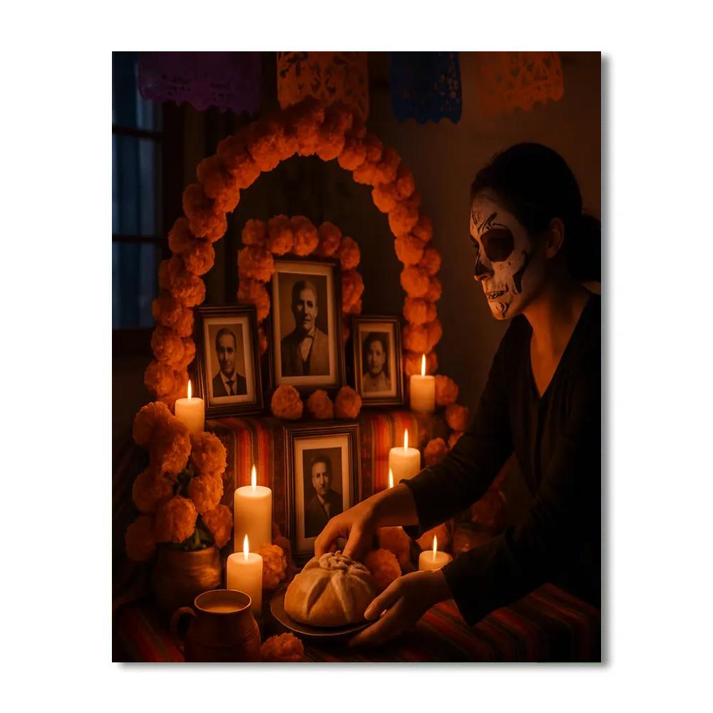 Dia De Muertos Family Ofrenda paint by numbers