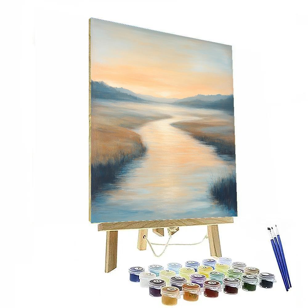 Edgar Degas Inspired Misty Riverlight Number painting