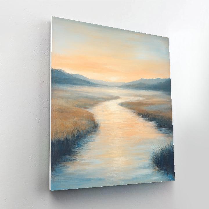 Edgar Degas Inspired Misty Riverlight Number painting