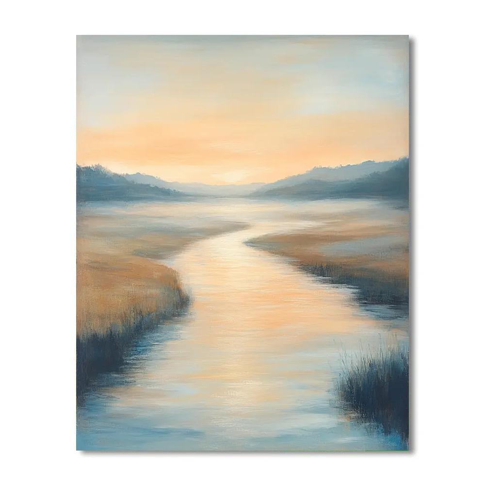 Edgar Degas Inspired Misty Riverlight Number painting