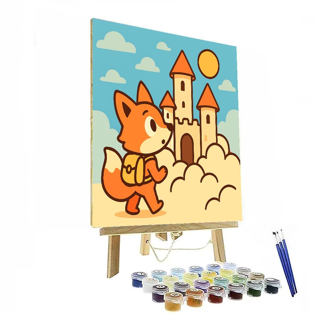 Cloud Castle Explorer Fox Paint by numbers art
