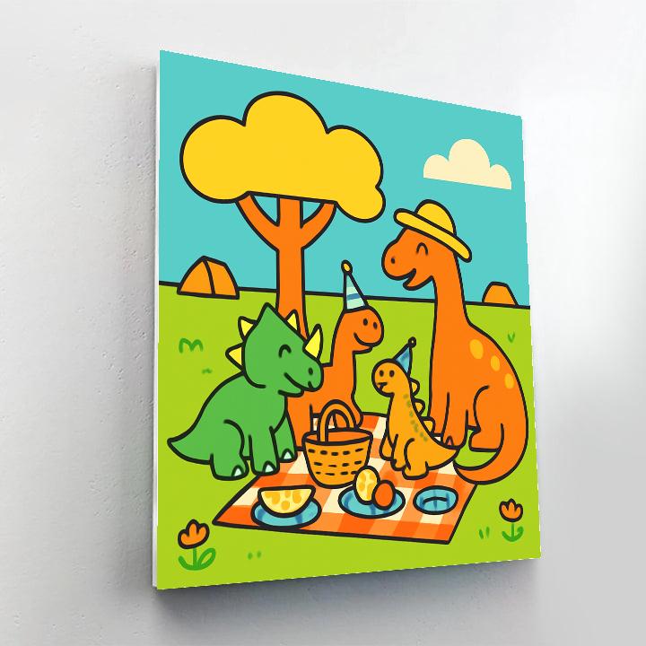 Dino Planet Picnic Number painting