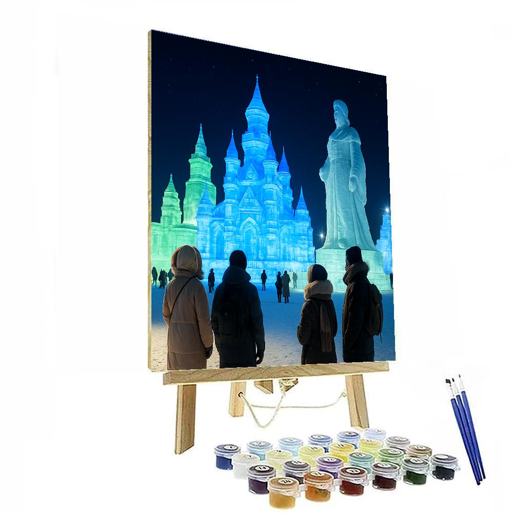 Harbin Ice And Snow Festival At Night DIY paint by numbers
