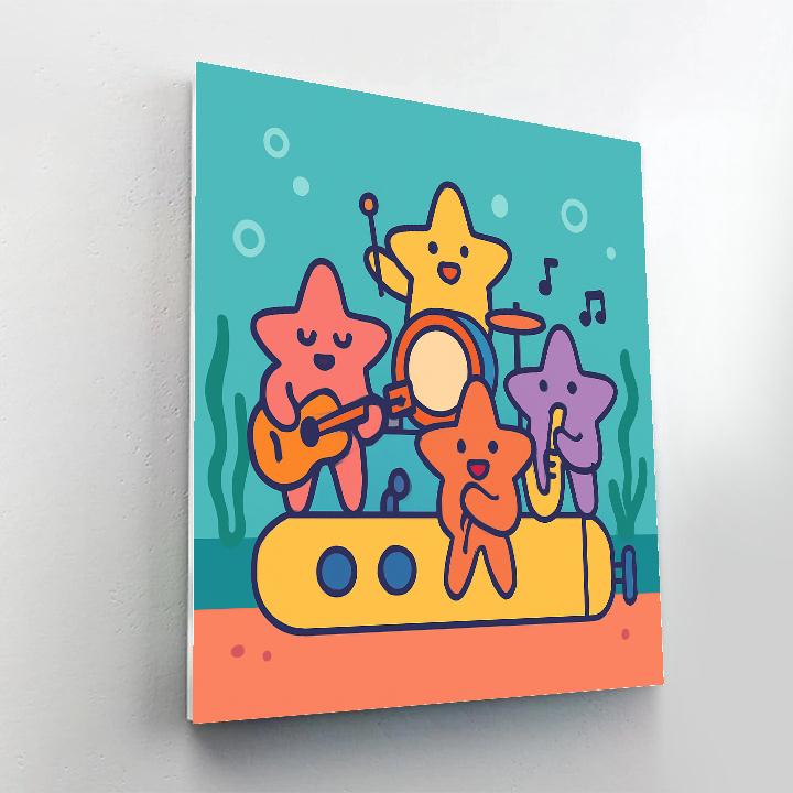 Submarine Starfish Band painting number kit