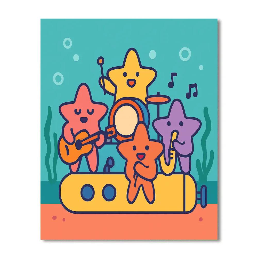 Submarine Starfish Band painting number kit