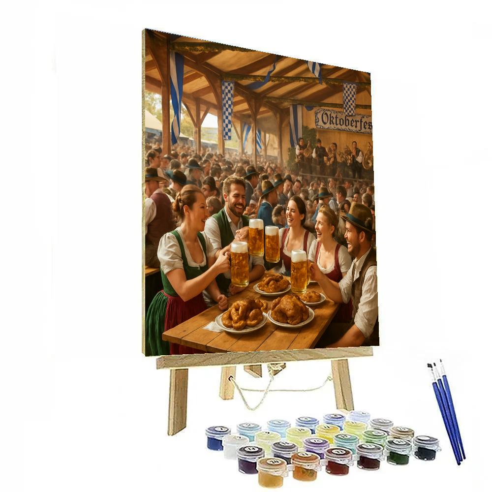 Oktoberfest Beer Tent In Munich Paint by numbers art