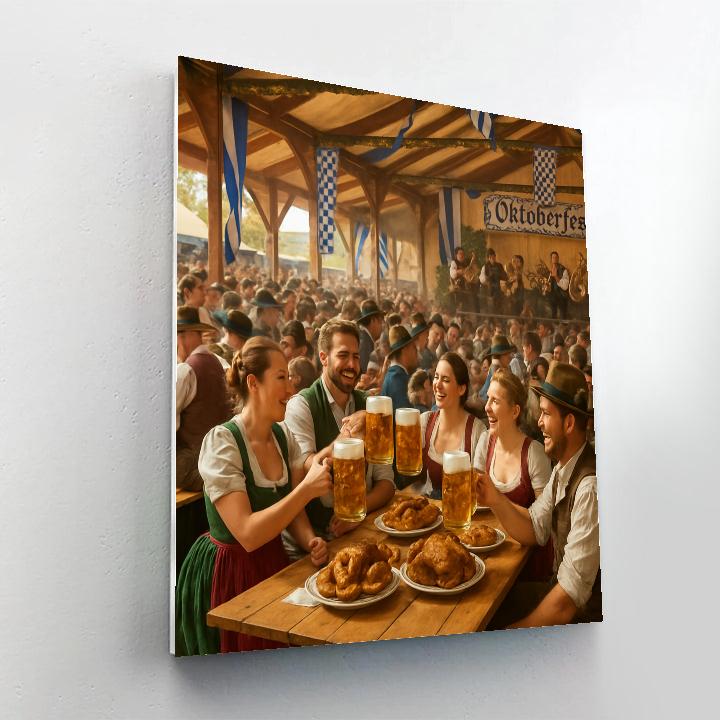 Oktoberfest Beer Tent In Munich Paint by numbers art