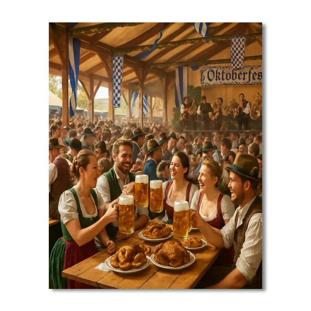 Oktoberfest Beer Tent In Munich Paint by numbers art