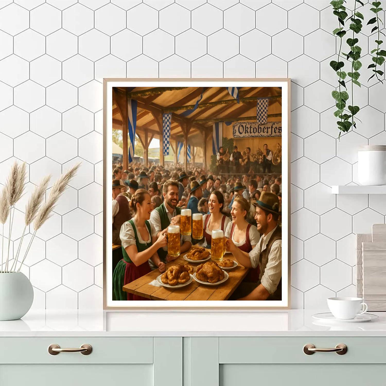 Oktoberfest Beer Tent In Munich Paint by numbers art