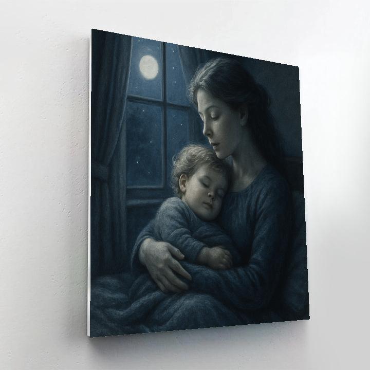 Moonlight Bedtime Embrace DIY paint by numbers