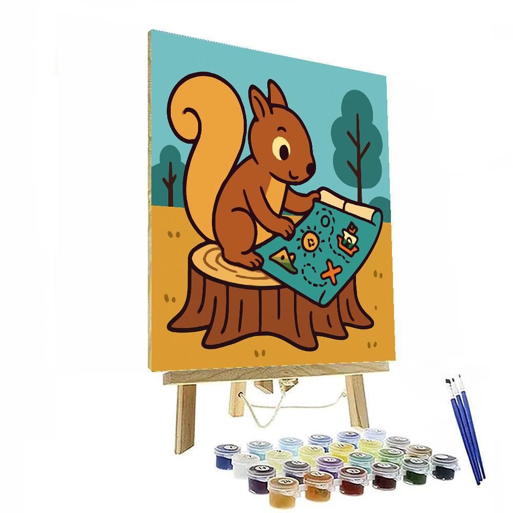 Magical Map Squirrel paint by numbers