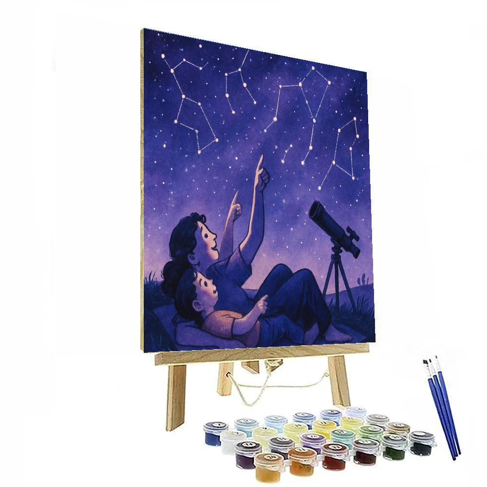 Stargazing Storytime Painting by numbers kit